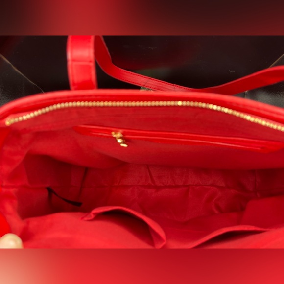 Badgley Mischka NWT Bold Red Tote Matching Wallet Available In Separate Listing - Picture 10 of 11